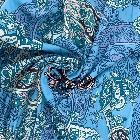 🌸 PAISLEY HALTER DRESS MAXI LONG BOHO CHIC BOHEMIAN SUMMER BLUE FLARE RUFFLE - Picture 5 of 6